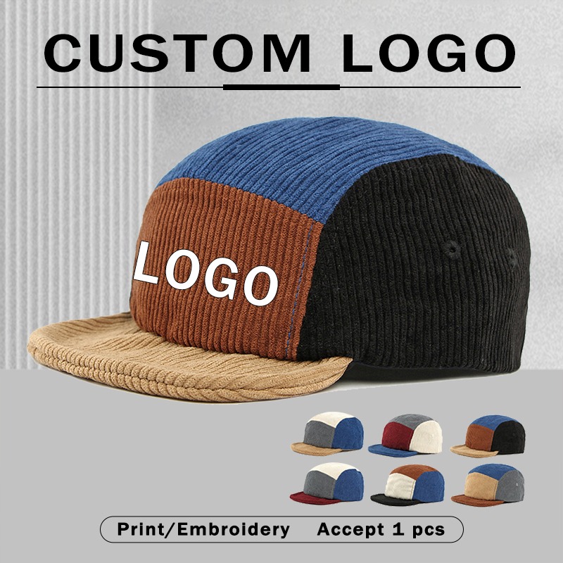 Corduroy Cap 5 Panel - Cappellini da baseball a 5 pannelli
