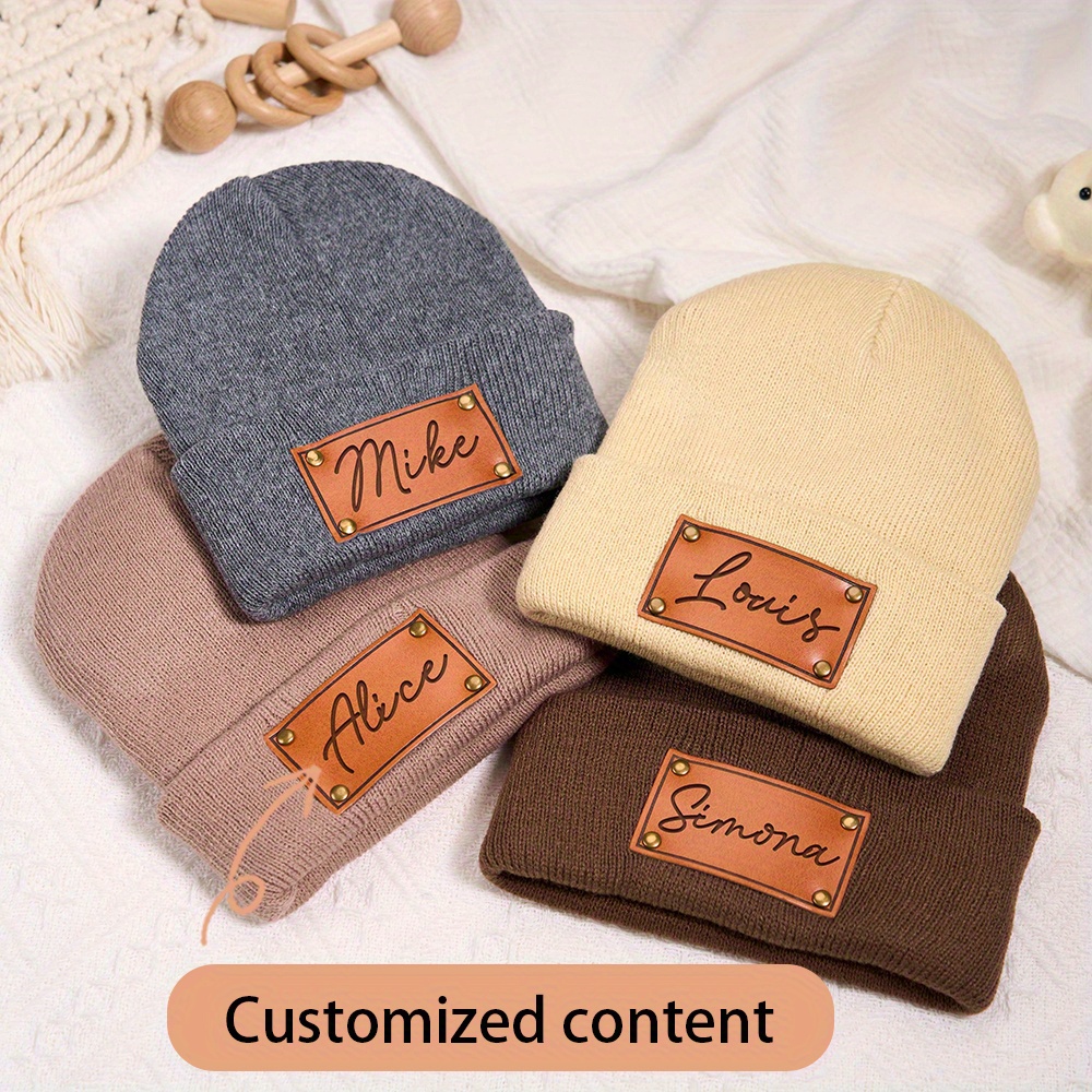 Beanie Cuffed Knit - Berretto in maglia con patch in