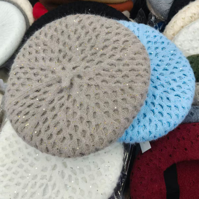 Beret French Wool - Berretto da donna lavorato a maglia